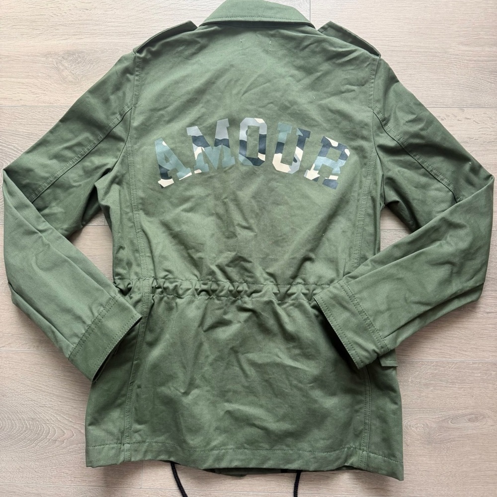 BNWT Zadig & Voltaire Kayak Amour Military Green Utility Jacket - Size XS - Picture 2 of 10